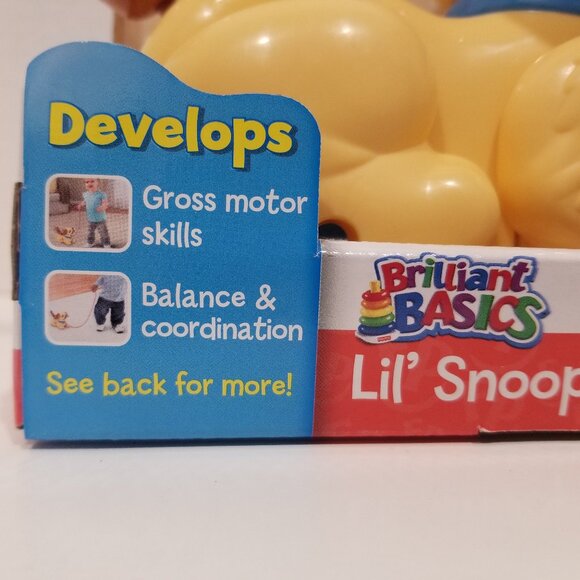 Fisher-Price Brilliant Basic Lil' Snoopy Pull Along Toy, NIB - Picture 8 of 11
